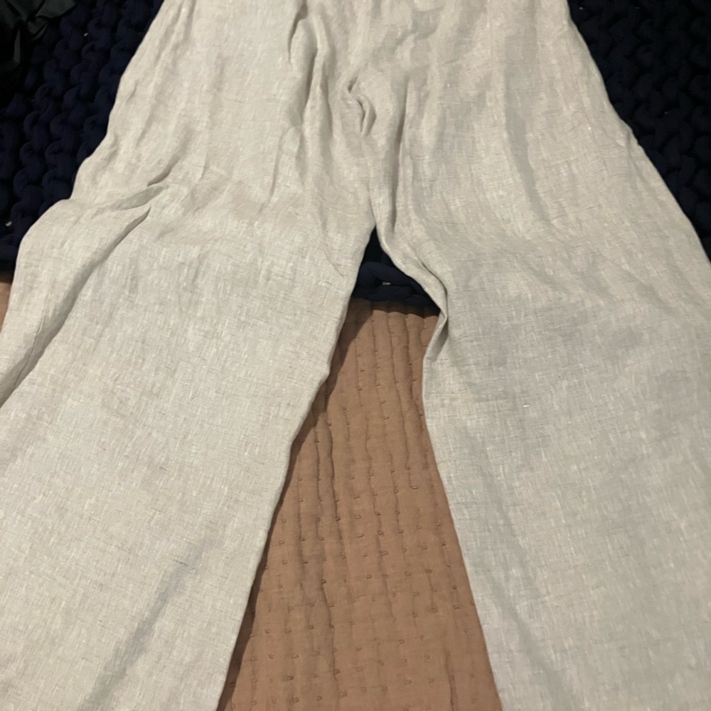 Reformation Cream Wide-Leg Linen Pants - Picture 3 of 4